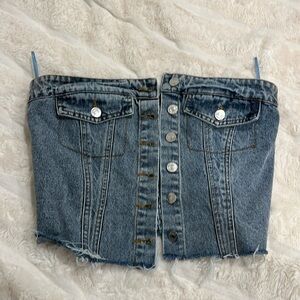 Denim tube top